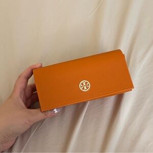 Tory Burch Orange Leather Sunglasses Pouch